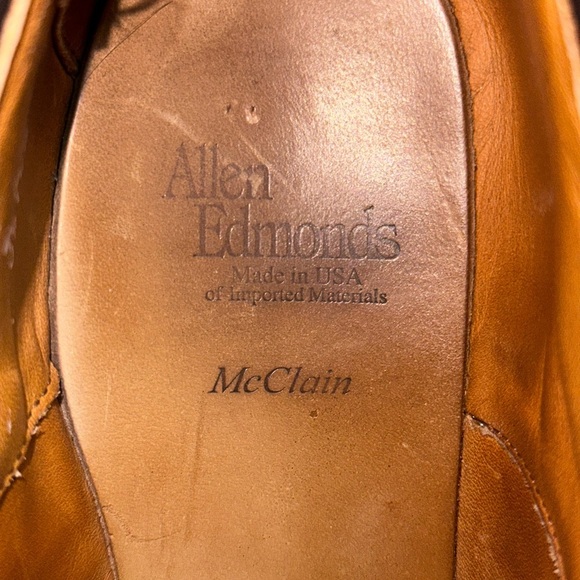 Allen Edmonds Men’s 8D McClain Oxford Dress Shoes Brown Leather Wingtip Lace - Picture 10 of 11